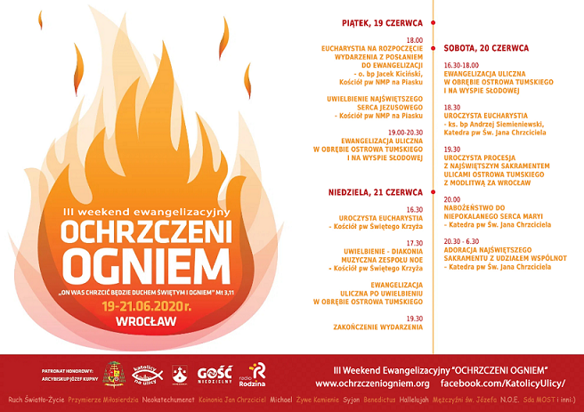 III Weekend Ewangelizacyjny „Ochrzczeni Ogniem” | 19-21 czerwca