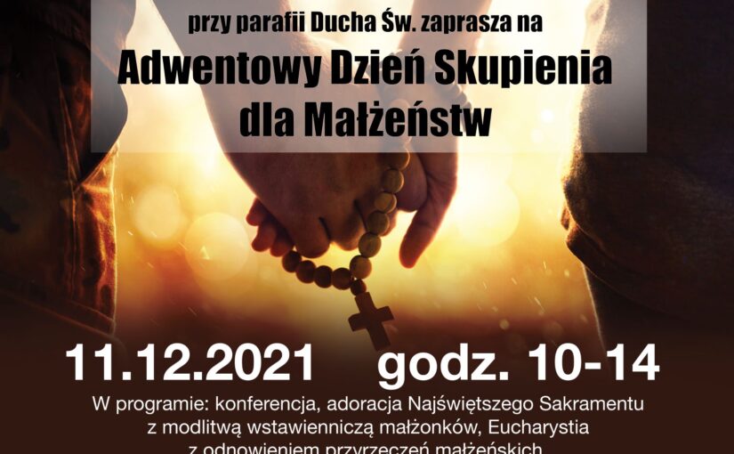 Adwentowy Dzień Skupienia dla Małżeństw | 11 grudnia